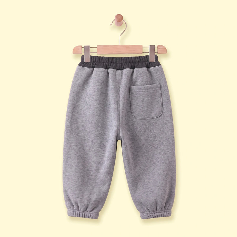 Boys Grey Embroidered Jogger Joggers