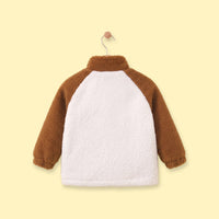 Boys Brown Colourblocked Long Sleeve Zip-Up Jacket Coats & Jackets