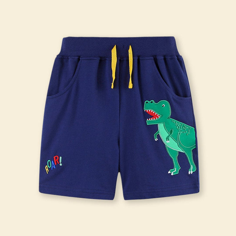 Boys Dinosaur Applique Elasticated Shorts Shorts   