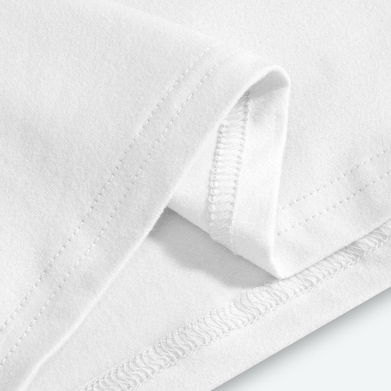 Girls White Bow Print Short Sleeve T-Shirt Tshirts