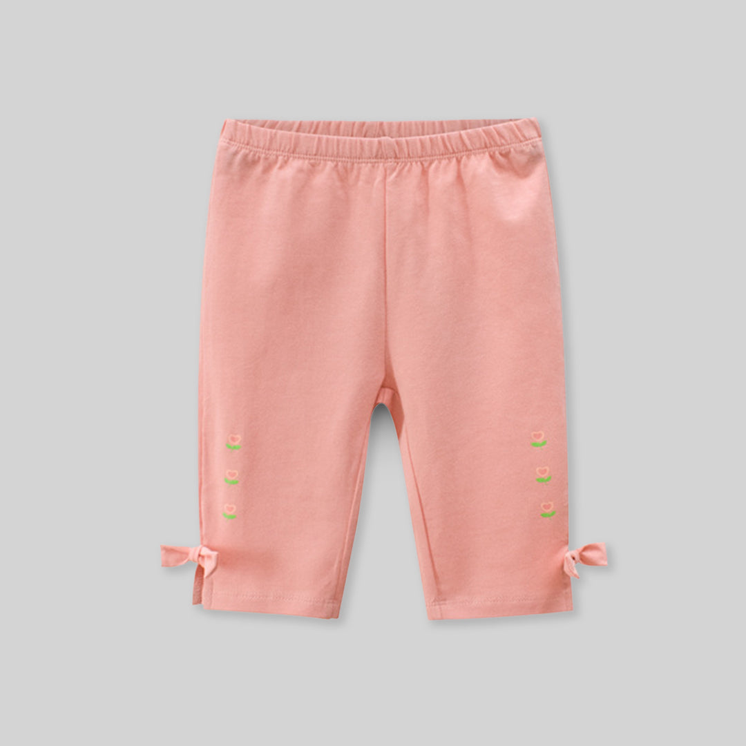 Girls Printed Knee Length Capri Capris   