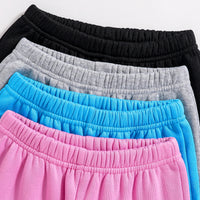 Girls Multicolour Typography Print Elasticated Pants Pack Of 4 Pants