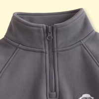 Boys Dark Grey Embroidered Long Sleeve Sweatshirt Sweatshirts & Hoodies