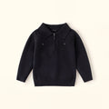Boys Black Long Sleeve Polo Sweater Sweaters & Cardigans Black 2-3 Y