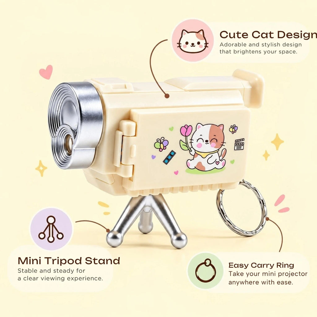 Mini Camera Projector Toy for Kids - Hand-Crank Projection Camera Trending Accessories