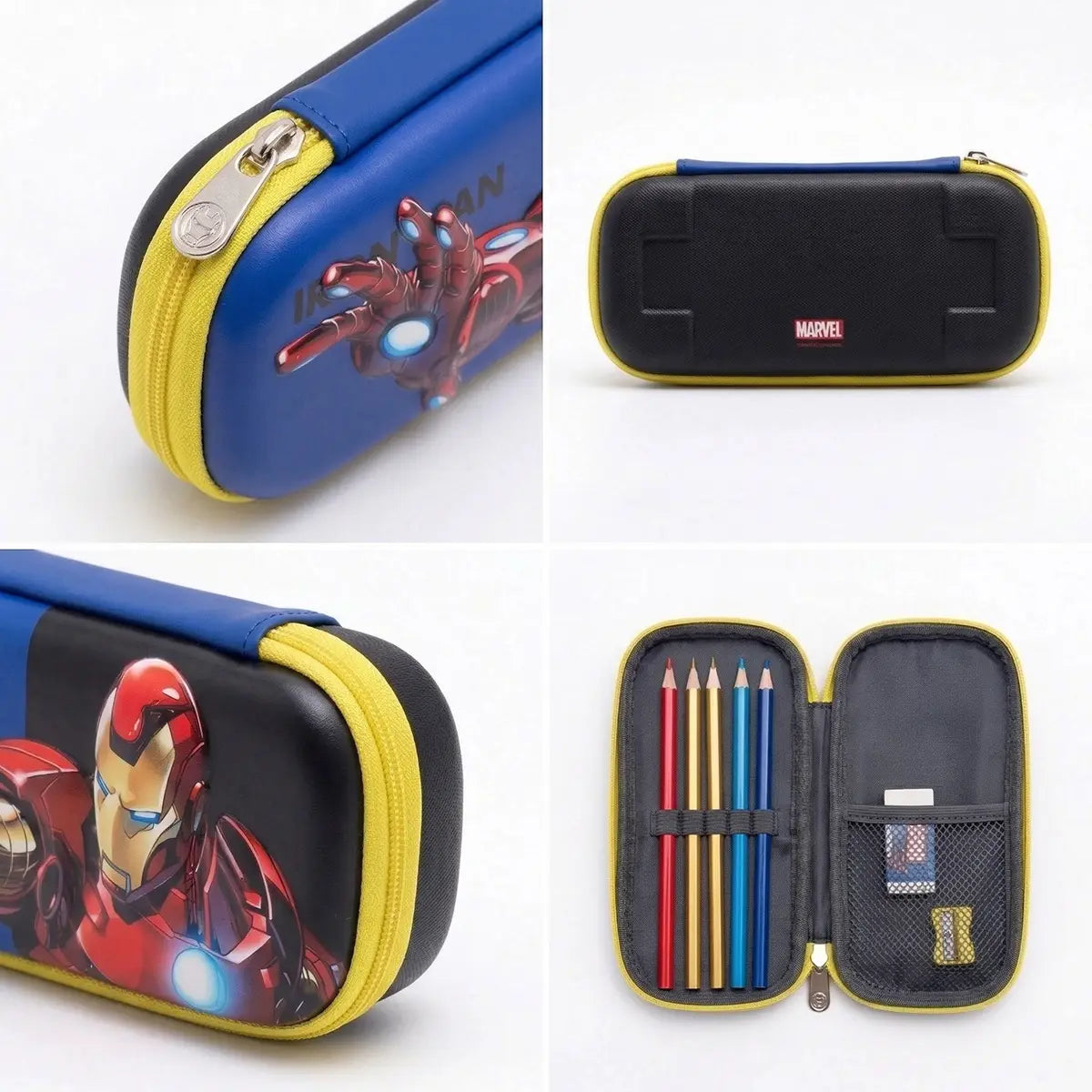 Iron Man Superhero Hard Shell Pencil Case Kids Cartoon Stationery Organizer Trending Accessories
