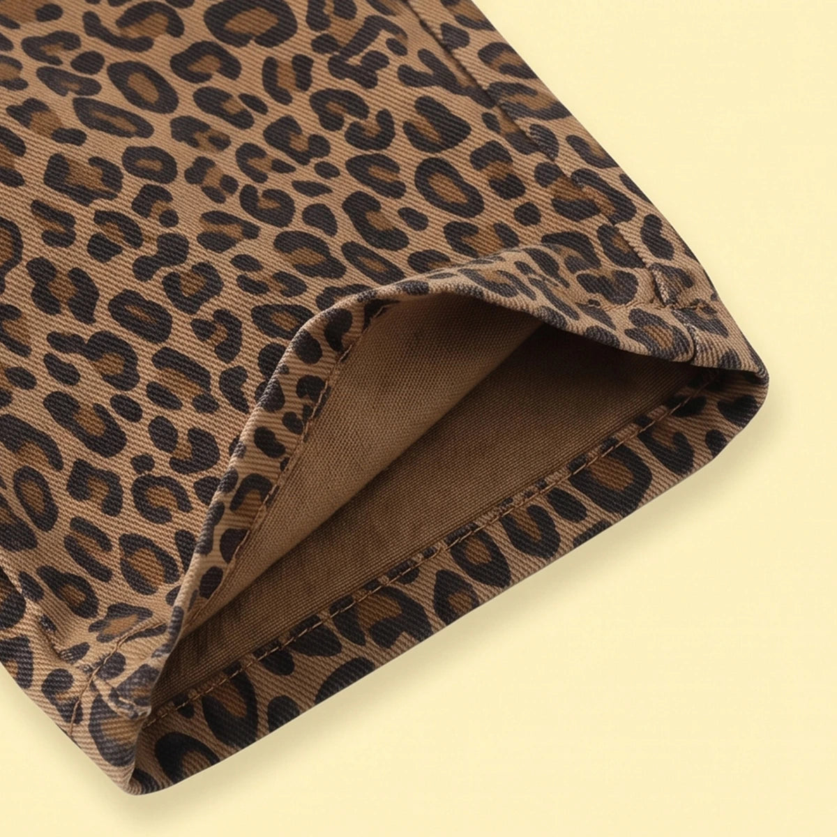 Girls Brown Animal Print Elasticated Pants Pants