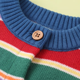 Boys Multicolour Striped Long Sleeve Cardigan Sweaters & Cardigans