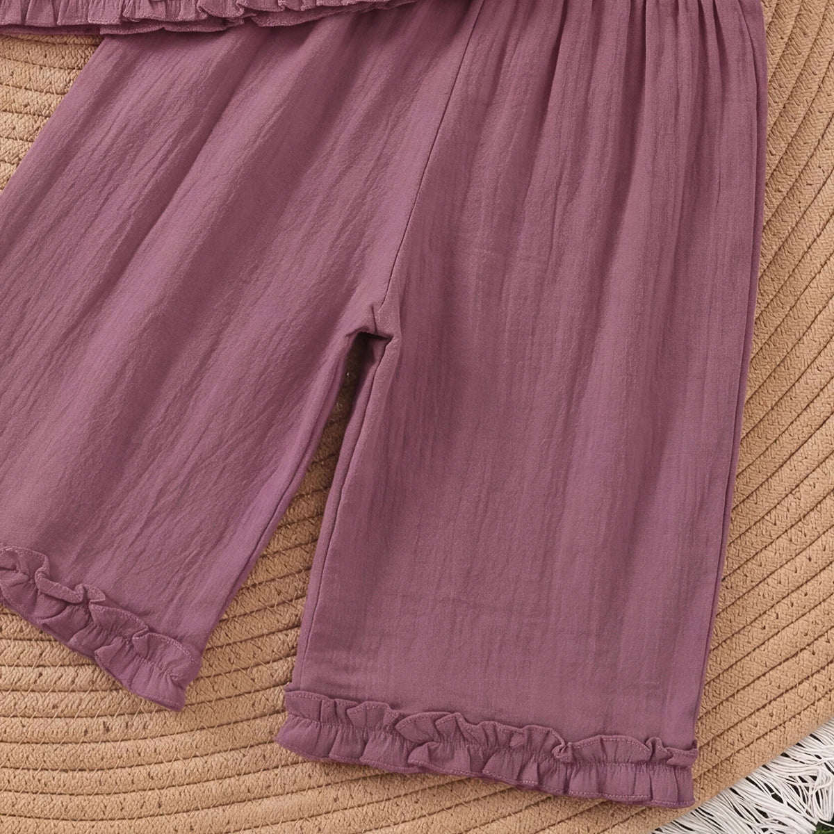 Girls Mauve Sleeveless Top With Pants Sets 2 pc. Sets