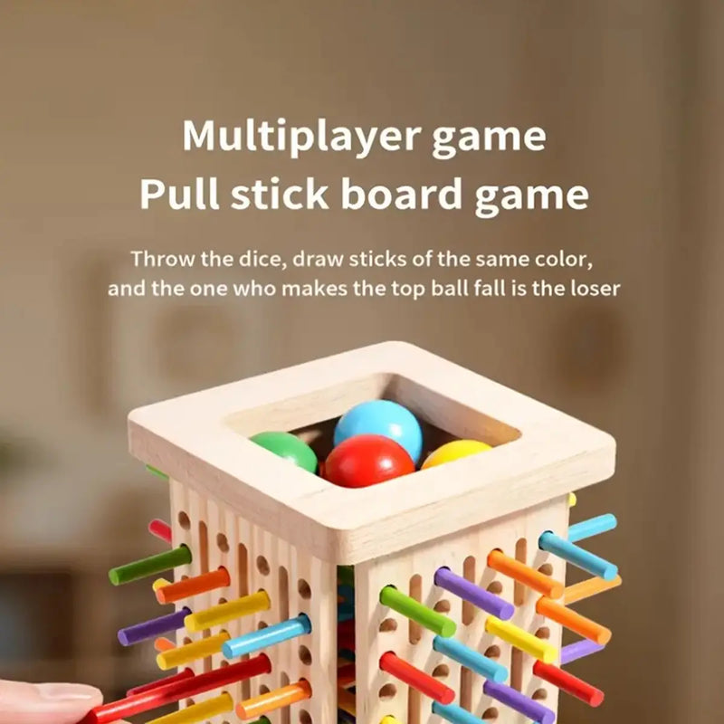 Kids Wooden Stick & Ball Drop Tower Game Trending Accessories