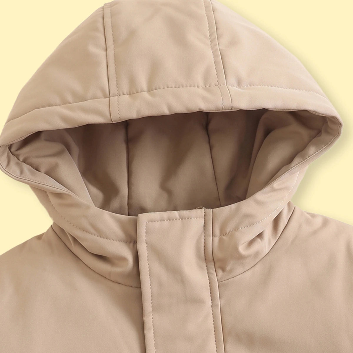 Boys Light Brown Hooded Zip-up Jacket Coats & Jackets