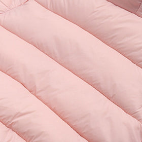 Boys Light Pink Solid Front Zipper Hooded Puffer Jacket Coats & Jackets