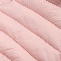 Boys Light Pink Solid Front Zipper Hooded Puffer Jacket Coats & Jackets