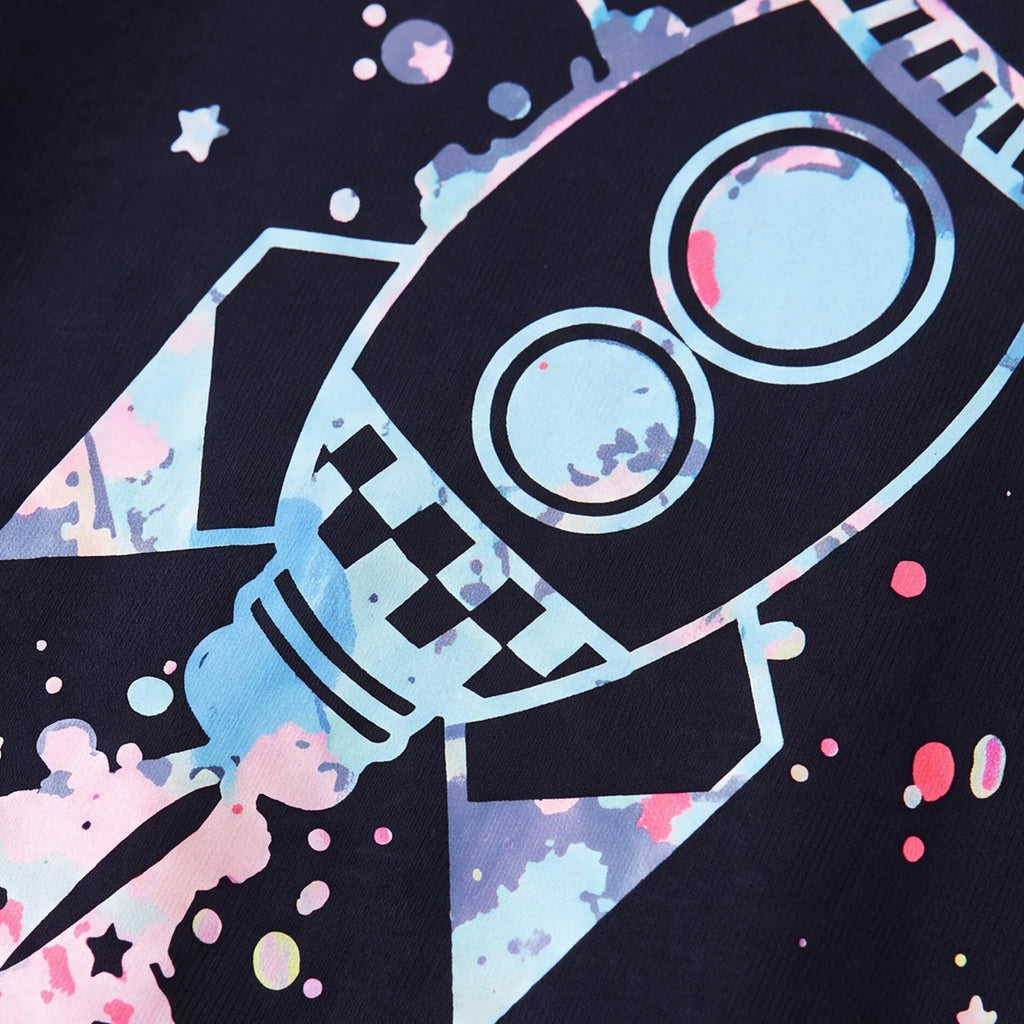 Boys Black Graphic Long Sleeve Sweatshirt Sweatshirts & Hoodies