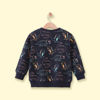Boys Navy Blue Graphic Long Sleeve Sweatshirt Sweatshirts & Hoodies