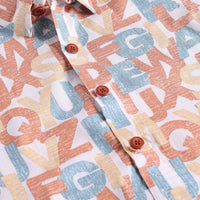 Boys Brown Typographic Shirt With Printed T-Shirt And Twill Shorts Sets 3 pc. Sets