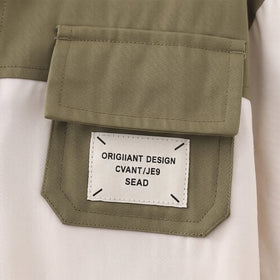 Boys Olive Green Colour-blocked Long Sleeve Shirt With Pants Sets 2 pc. Sets