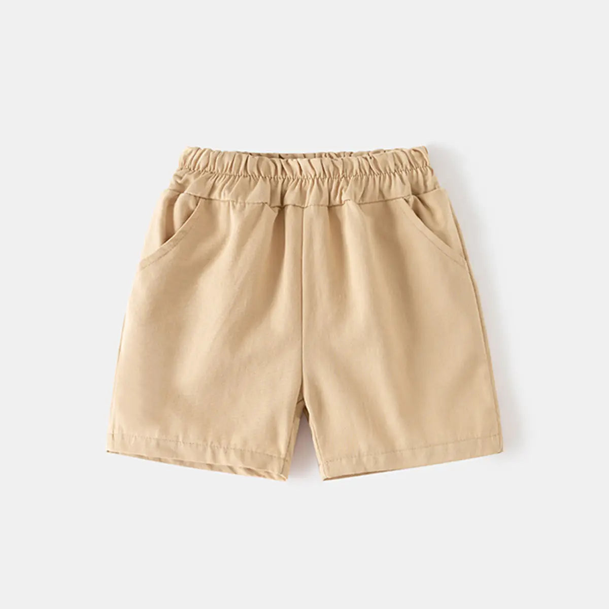 Boys Khaki Checked Short Sleeves Shirt With Shorts Sets Sets