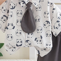 Boys Printed Short Sleeves Shirt With Dark Grey Shorts Set 2 pc. Sets