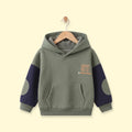 Boys Olive Green Typographic Long Sleeve Hoodie Sweatshirts & Hoodies Olive 1-2 Y
