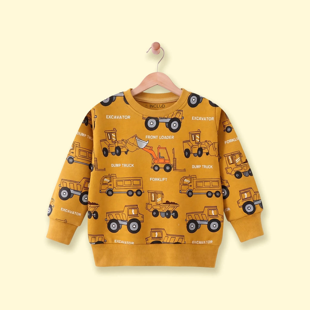 Boys Yellow Graphic Long Sleeve Sweatshirt Sweatshirts & Hoodies Yellow 1-2 Y