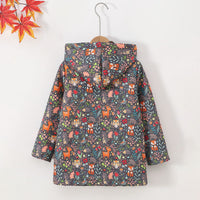 Girls Grey Jungle Print Hooded Jacket Coats & Jackets