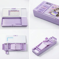 Magnetic Pencil Box for Girls Cute Cartoon Stationery Organizer Trending Accessories