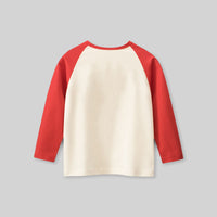Girls Strawberry Print Raglan Sleeve T-shirt Tshirts   
