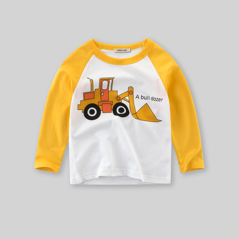 Boys Graphic Printed Raglan Sleeves Casual Tee T-Shirt