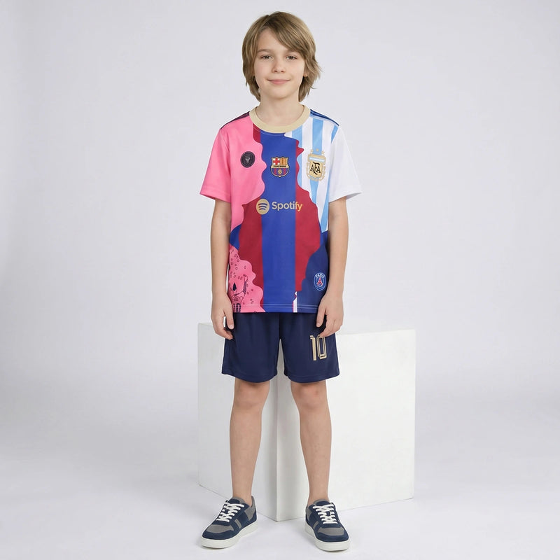 Boys Multicolor Short Sleeve Graphics Print T-Shirt With Elasticated Shorts Sets 2 pc. Sets Multicolor 2-3 Y