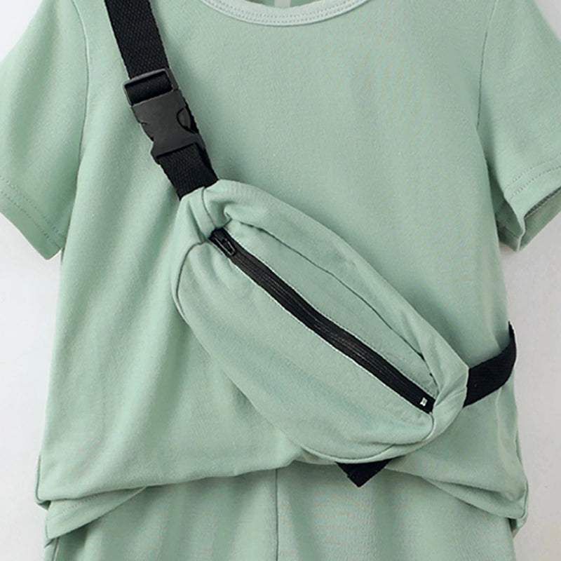 Boys Green Short Sleeve T-Shirt With Shorts Sets 2 pc. Sets