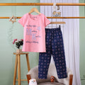 Girls Pink Graphic Printed Short Sleeve T-shirts With Elasticated Legging Sets Sets Pink 2-3 Y
