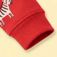 Boys Red Long Sleeve Animal Print Sweatshirt Sweatshirts & Hoodies