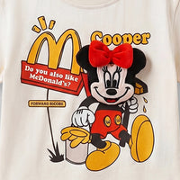 Boys Off White Mickey Mouse Print Short Sleeve T-Shirt Tshirts