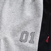 Boys Grey Alphanumeric Printed Polo Sweatshirt With jogger Co-ord Sets Sets