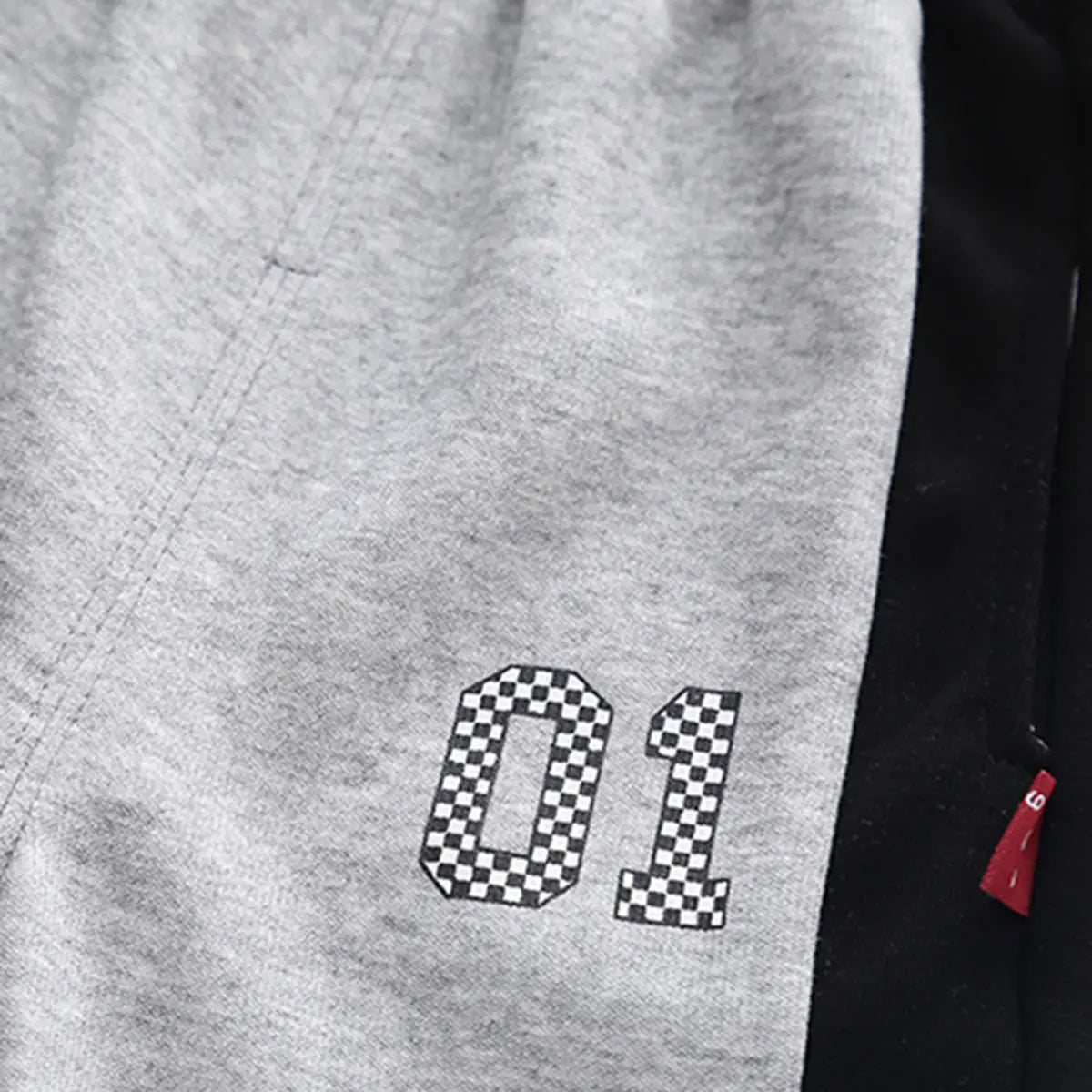 Boys Grey Alphanumeric Printed Polo Sweatshirt With jogger Co-ord Sets Sets