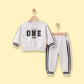 Boys Light Grey Side Stripes Sweatshirt & Jogger Sets Sets Light Grey 1-2 Y