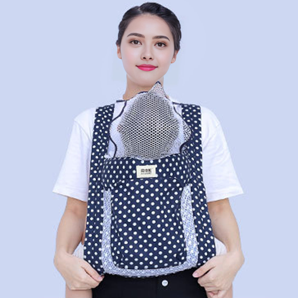 Baby Navy Blue Polka Dot Carrier with Four Clips Trending Accessories