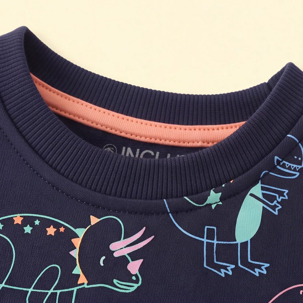 Boys Navy Blue Graphic Long Sleeve Sweatshirt Sweatshirts & Hoodies