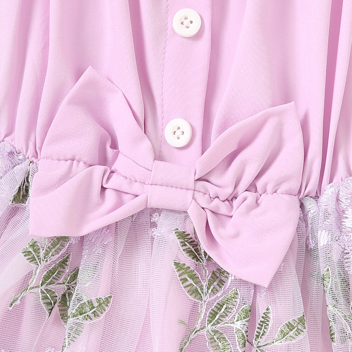 Girls Purple Off Shoulder Floral Embroidered Dress Casual Dresses
