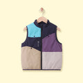 Boys Navy Blue Colorblocked Sleeveless Jacket Coats & Jackets Navy Blue 3-4 Y