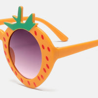 Girls Orange Strawberry Motif Sunglasses Sunglasses