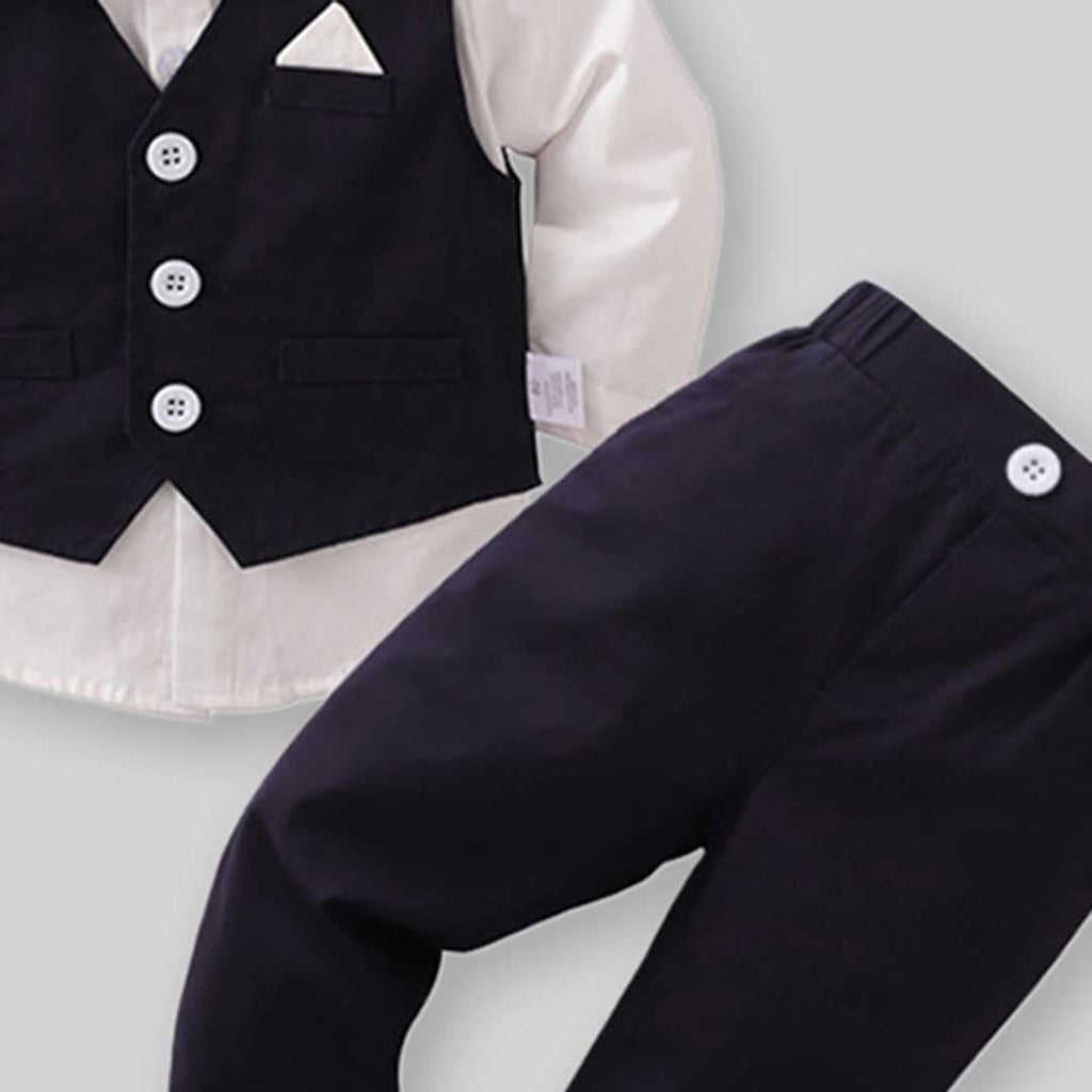 Boys Sleeveless Waistcoat With Shirt & Trousers Set 3 pc. Sets   
