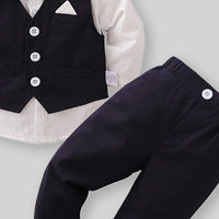 Boys Sleeveless Waistcoat With Shirt & Trousers Set 3 pc. Sets   
