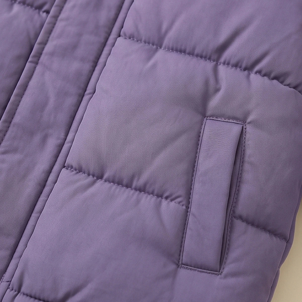 Girls Purple Fleece-Lined Hooded Puffer Jacket Coats & Jackets