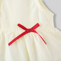 Girls Off White Hello Kitty Bow A-Line Dress Casual Dresses