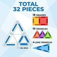 26 Pieces - Mini Magnetic Tiles Travel Set Trending Accessories