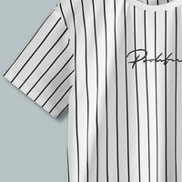 Boys Black And White Striped Short Sleeves T-Shirt ( Pack Of 2 ) Tshirts