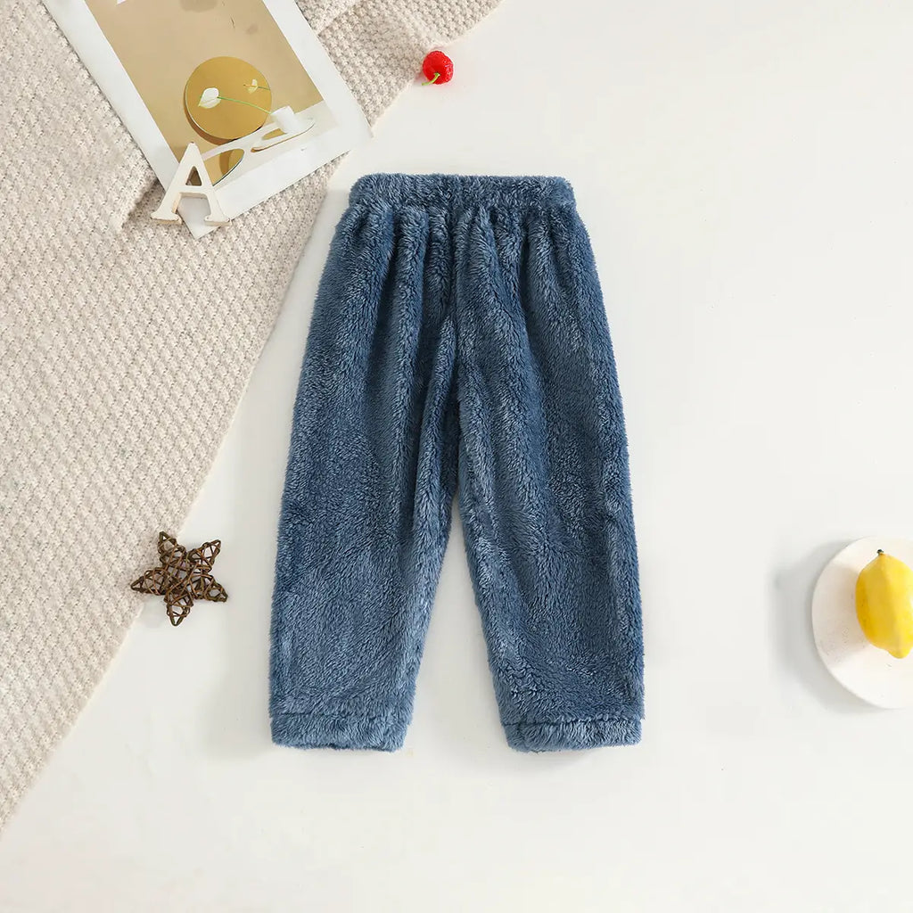 Girls Blue Polar Fleece Zipper Jacket With Jogger Co-ord Sets Sets