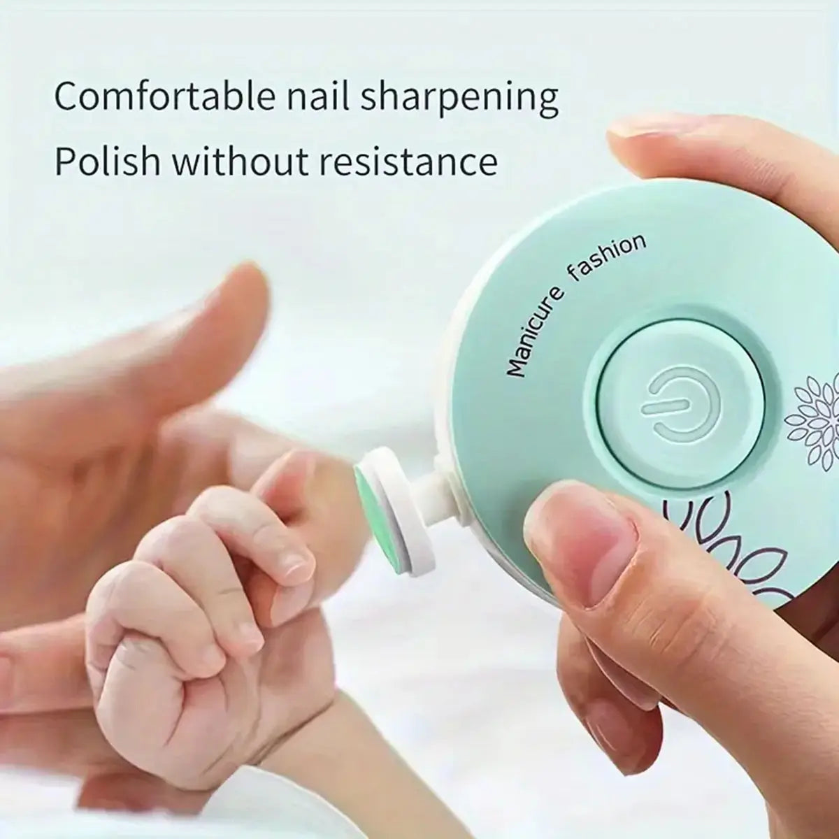 Baby Mint Green Electric Nail Trimmer & Polisher Kit Trending Accessories Green Onesize